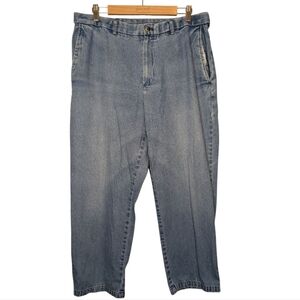 Vintage Haggar 36x30 Light Medium Denim Straight Leg Stretch Waist Jeans